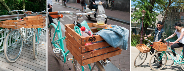rooster Schepsel Huisje Houten fietskrat van TWO-O, ook voor je koffie to-go ⋆ Looselab